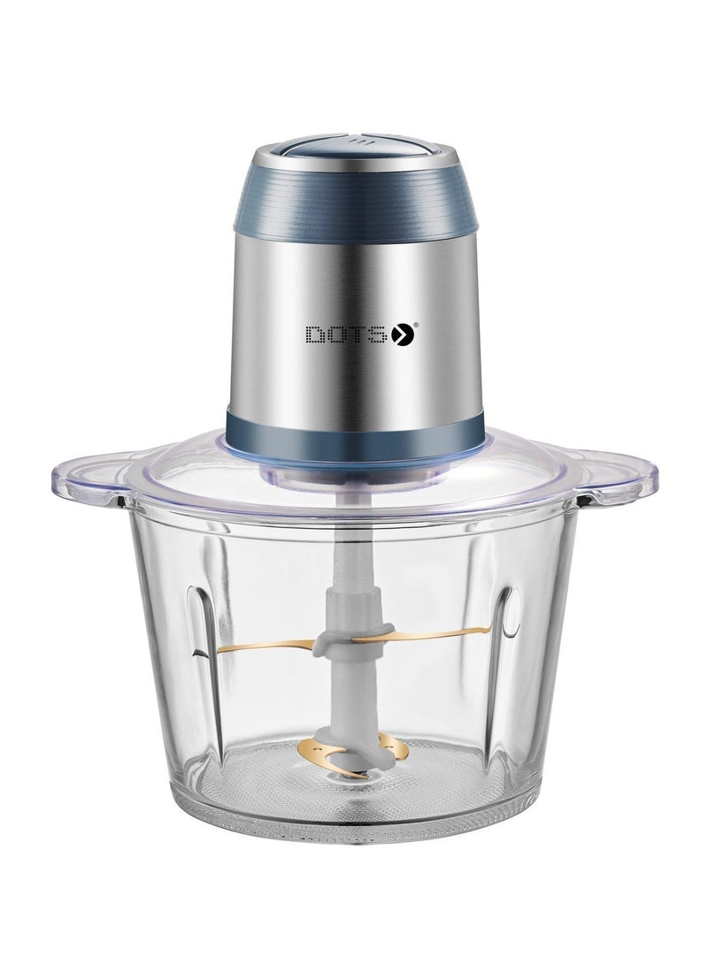 Dots electric meat grinder 600W  with 3-litre glass bowl, electric food chopper with stainless steel slats - Image 2